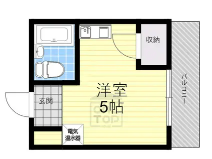本町ハイツ(ワンルーム/2階)の間取り写真