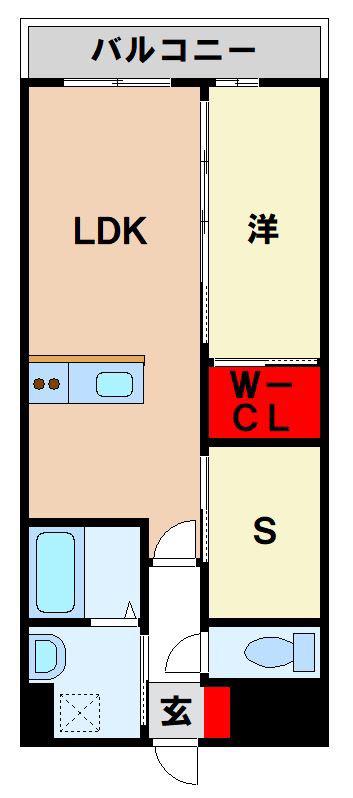 LIFEFIELD小郡II(1SLDK/1階)の間取り写真
