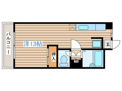 サンハイツ柏木(ワンルーム/6階)の間取り写真