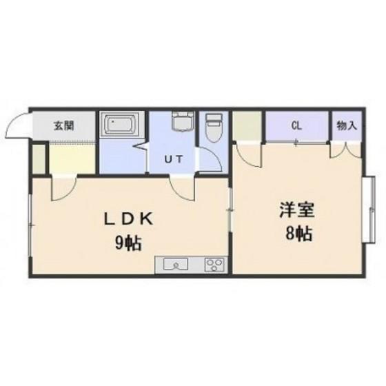 ロイヤルガーデンA(1DK/4階)の間取り写真