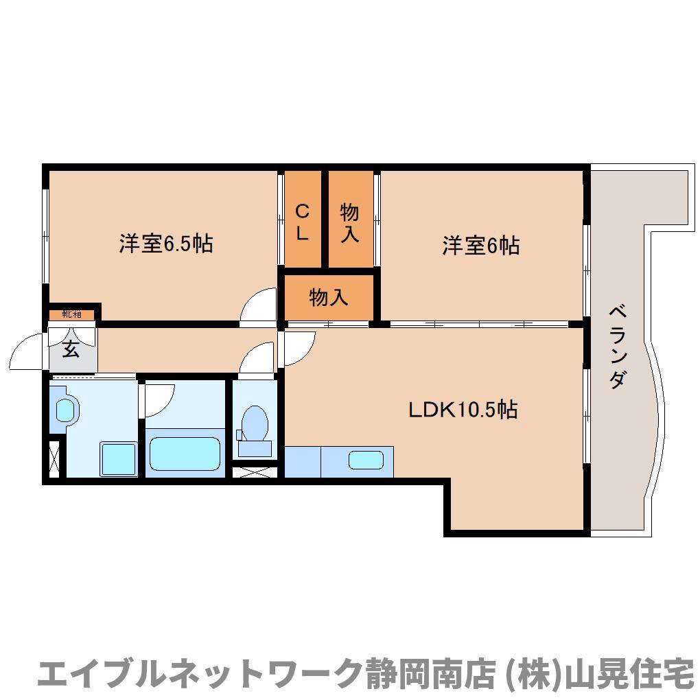 スーペリアS(2LDK/2階)の間取り写真