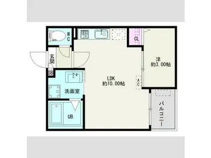 JACK DAIKOI(1LDK/3階)の間取り写真