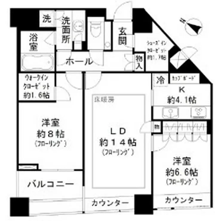 パークコート赤坂ザタワー 35階階 間取り