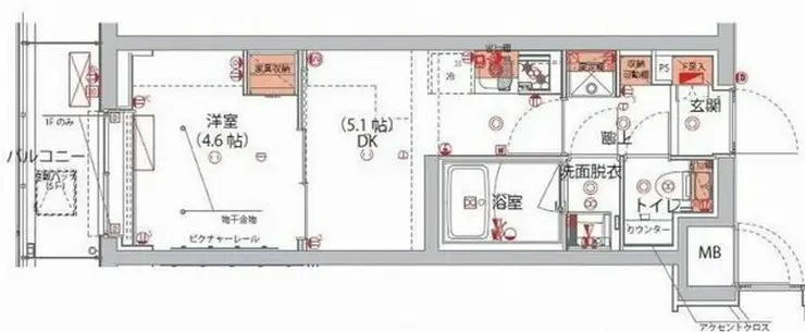 ハーモニーレジデンス神楽坂ヒルズthird 3階階 間取り