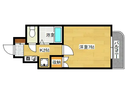 はくしま東ビル(1K/4階)の間取り写真