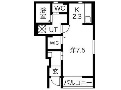 EIGHT(1K/1階)の間取り写真