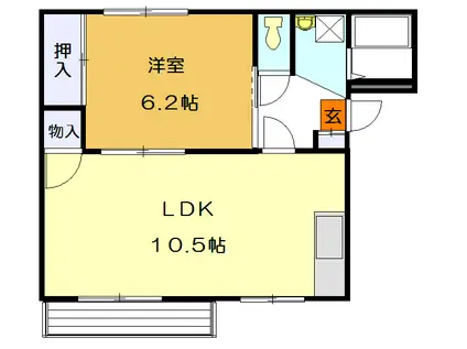 メゾンシンタク(1LDK/1階)の間取り写真