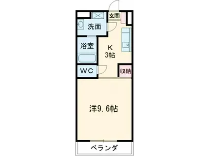 セントリバーヒルズひばりが丘II(1K/3階)の間取り写真