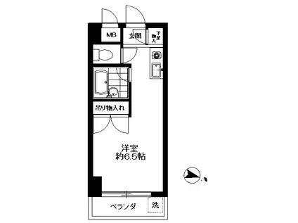 アニスティ(ワンルーム/2階)の間取り写真