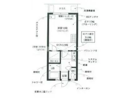 セザンヌ新栄2(1K/2階)の間取り写真