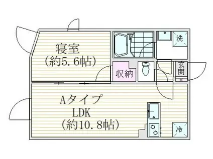 グランピア笹塚(1LDK/1階)の間取り写真