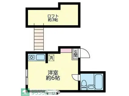 サンラザール長沼(ワンルーム/1階)の間取り写真