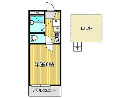 グランデ・ヴィータI(1K/1階)の間取り写真