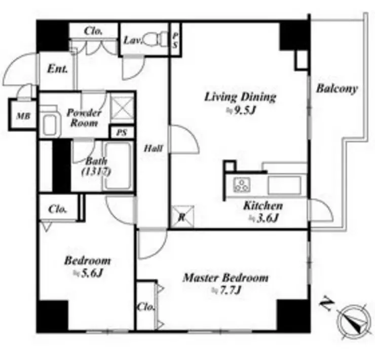 アクロス目黒タワー 10階階 間取り