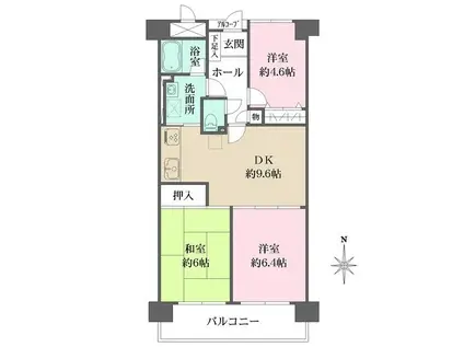 オリエント豊中アーバンライフ(3LDK/4階)の間取り写真