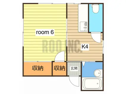 メゾンアスカ南棟(1K/1階)の間取り写真