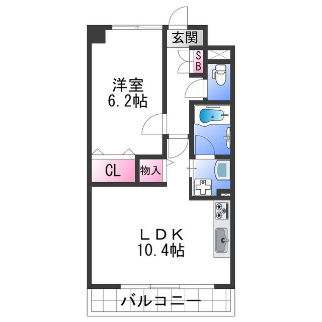 ＪＲ和歌山線 名手駅 徒歩9分 3階建 築18年(1LDK/3階)の間取り写真