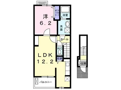 アニメート・トクヨーPARTII(1LDK/2階)の間取り写真