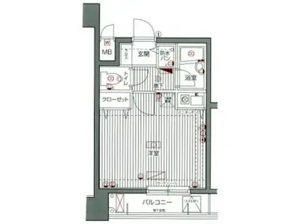 ガラ・ステージ目白台(ワンルーム/4階)の間取り写真