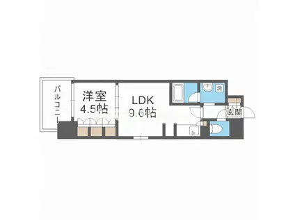 アーバネックス心斎橋(1LDK/7階)の間取り写真