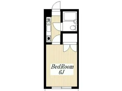 K&M美山台(1K/2階)の間取り写真