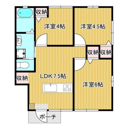 ブルーハイツ(3LDK/1階)の間取り写真