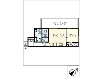 アンビエラ宝が丘(1LDK/3階)の間取り写真