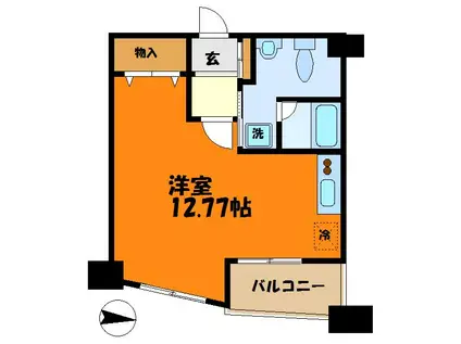 グランドゥール日吉(ワンルーム/5階)の間取り写真