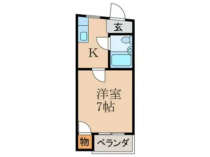 田中ハイツ(1K/4階)の間取り写真