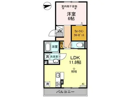 ロイジェントパークスレイクタウンIII J(1LDK/2階)の間取り写真