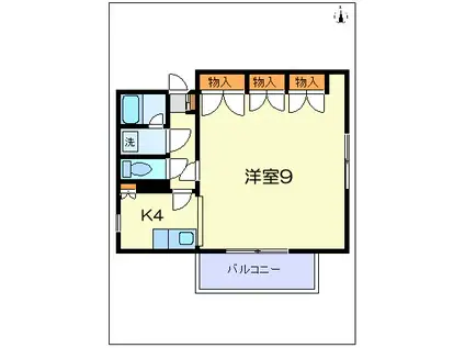 ルナハイツ PART3(1K/2階)の間取り写真