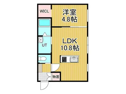 MARESSE ROI(1LDK/1階)の間取り写真