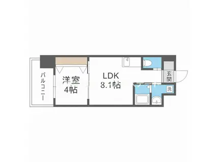 FDS PREX(1LDK/2階)の間取り写真