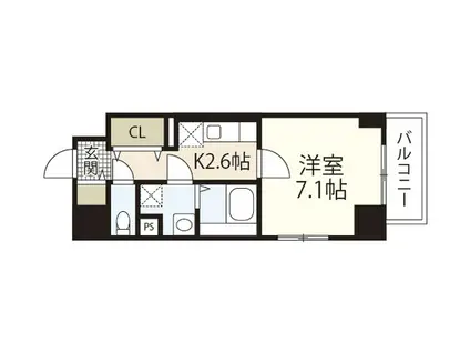 サン ウォーム ニチダン(1K/3階)の間取り写真