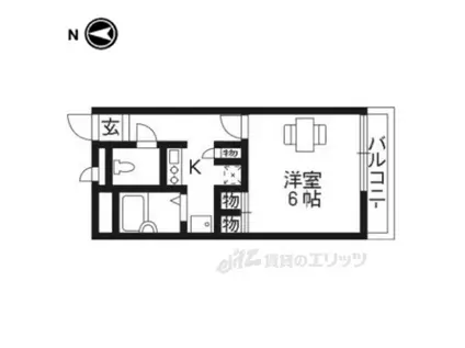 レオパレスフォンターナ(1K/2階)の間取り写真