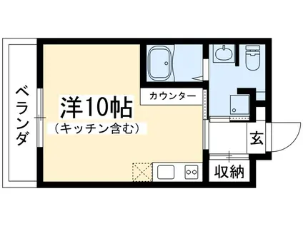 KOTI桂楽(1K/3階)の間取り写真