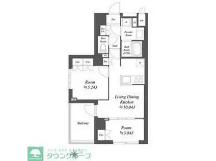 ブランシエスタ荻窪(2LDK/2階)の間取り写真