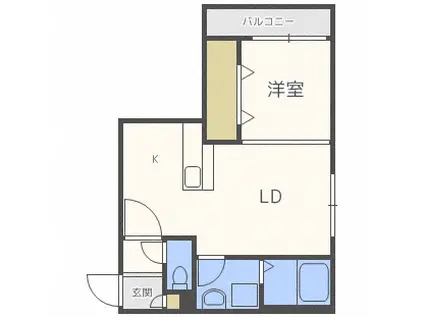 LEIA札幌 レイア(1LDK/4階)の間取り写真