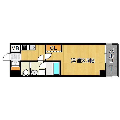 レクシア平野DUO(1K/8階)の間取り写真