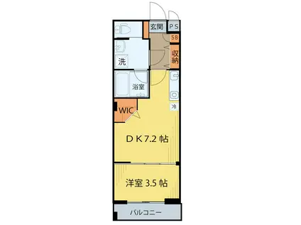 Mステイブル5番館(1DK/2階)の間取り写真