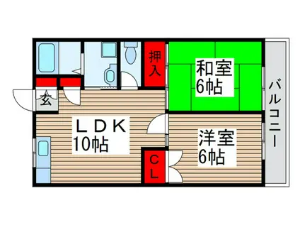 Nステージ逆井(2LDK/2階)の間取り写真