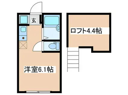 セントラルコート妙蓮寺(ワンルーム/1階)の間取り写真
