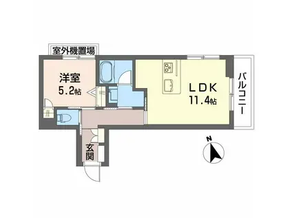 シャーメゾン コア八日町(1LDK/3階)の間取り写真