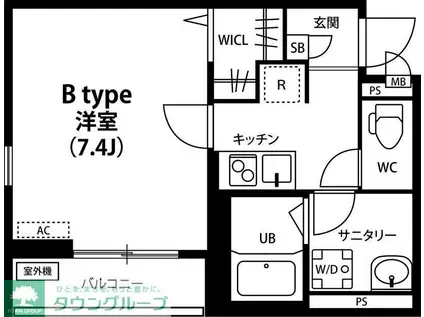 リブリ・スカイパル(1K/3階)の間取り写真