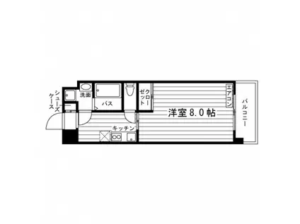 大庭ビル(1K/5階)の間取り写真