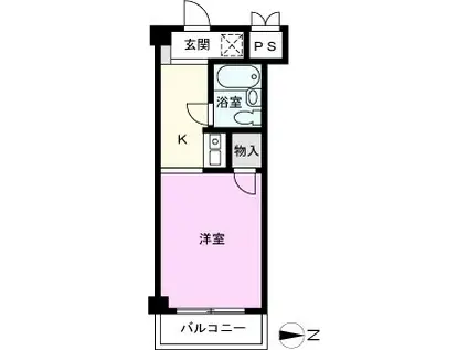 ビューメゾンフカツ(ワンルーム/1階)の間取り写真