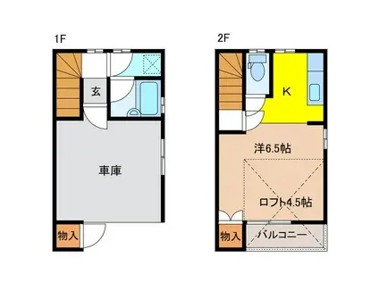カーサノッテ(ワンルーム/1階)の間取り写真