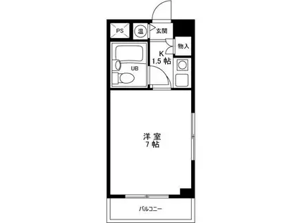 ジェイパーク両国(1K/3階)の間取り写真