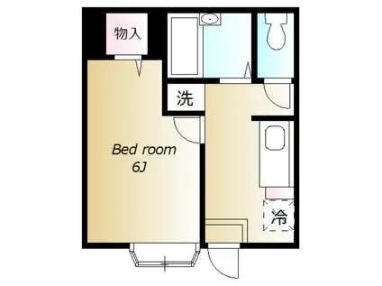 ユリアハイム(1K/1階)の間取り写真