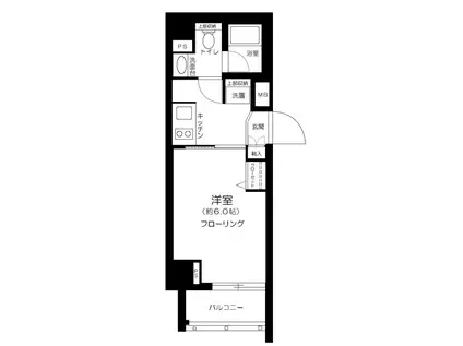 ヴァレッシア桜上水駅前シティ(1K/1階)の間取り写真